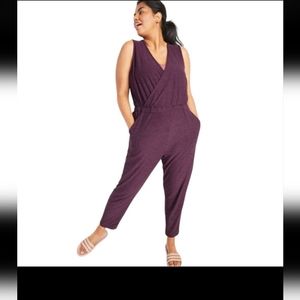 Old Navy Breathe On Cross Front Jumpsuit size XXL in wine